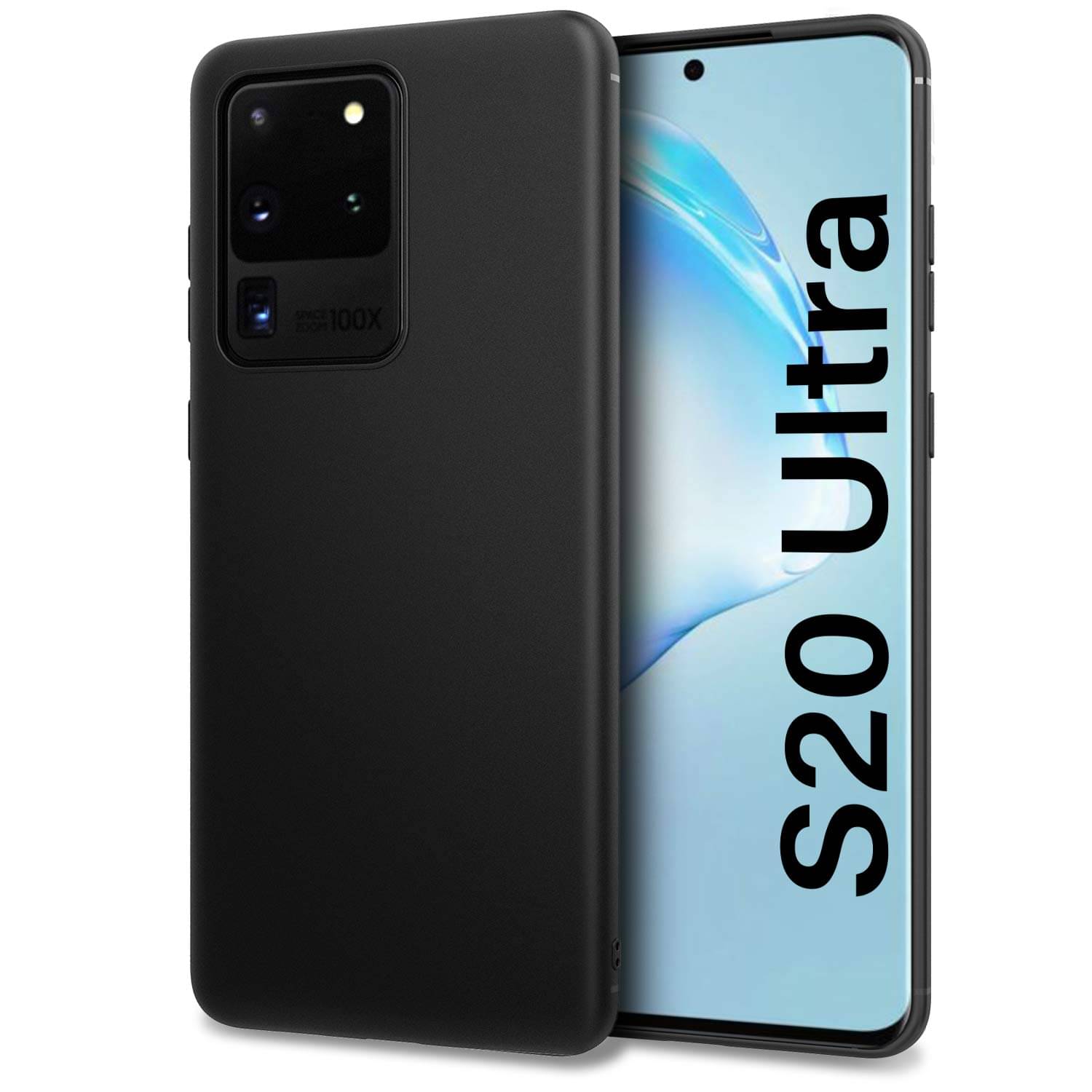 Spectacular Ace - Black Silicon Plain Cases Compatible For Samsung Galaxy S20 Ultra 5G ( Pack of 1 )     			Spectacular Ace - Black Silicon Plain Cases Compatible For Samsung Galaxy S20 Ultra 5G ( Pack of 1 )
