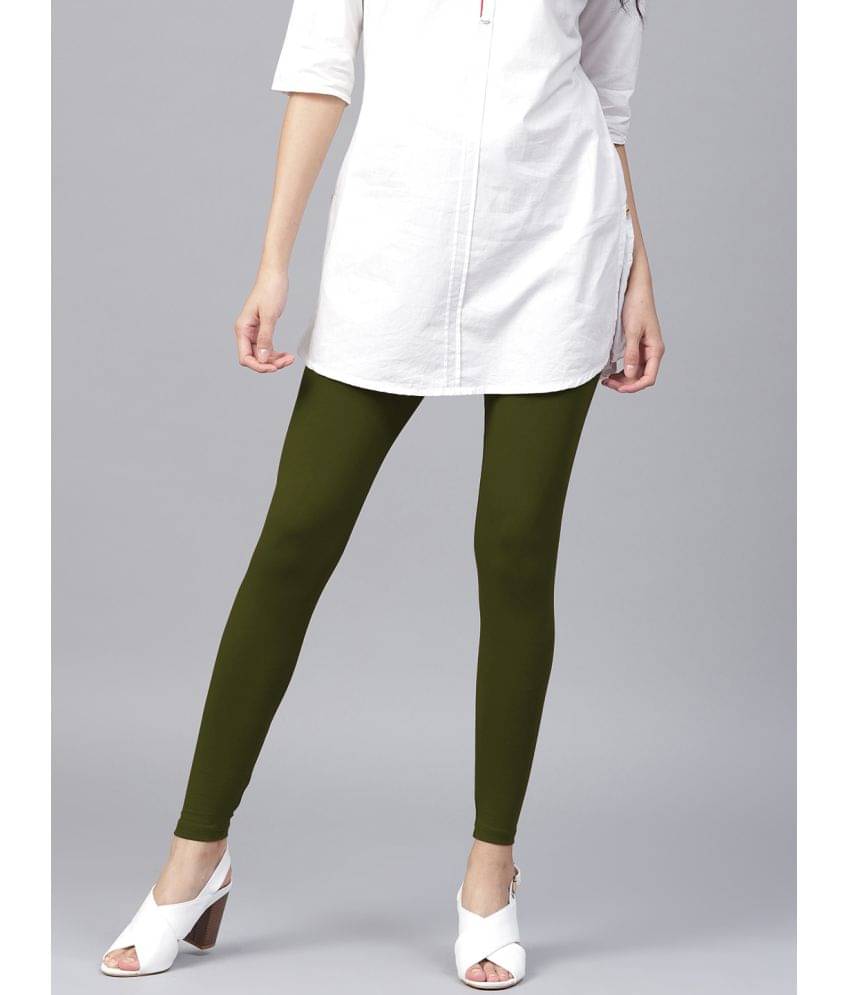 TCG - Green Cotton Blend Women's Leggings ( Pack of 1 )     			TCG - Green Cotton Blend Women's Leggings ( Pack of 1 )