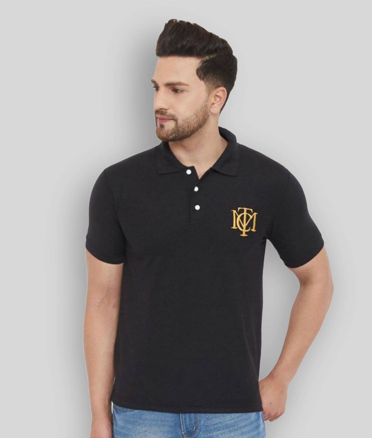 The Million Club Pack of 1 Polyester Regular Fit Solid Half Sleeves Men's Polo T Shirt ( Black ) The Million Club Pack of 1 Polyester Regular Fit Solid Half Sleeves Men's Polo T Shirt ( Black )