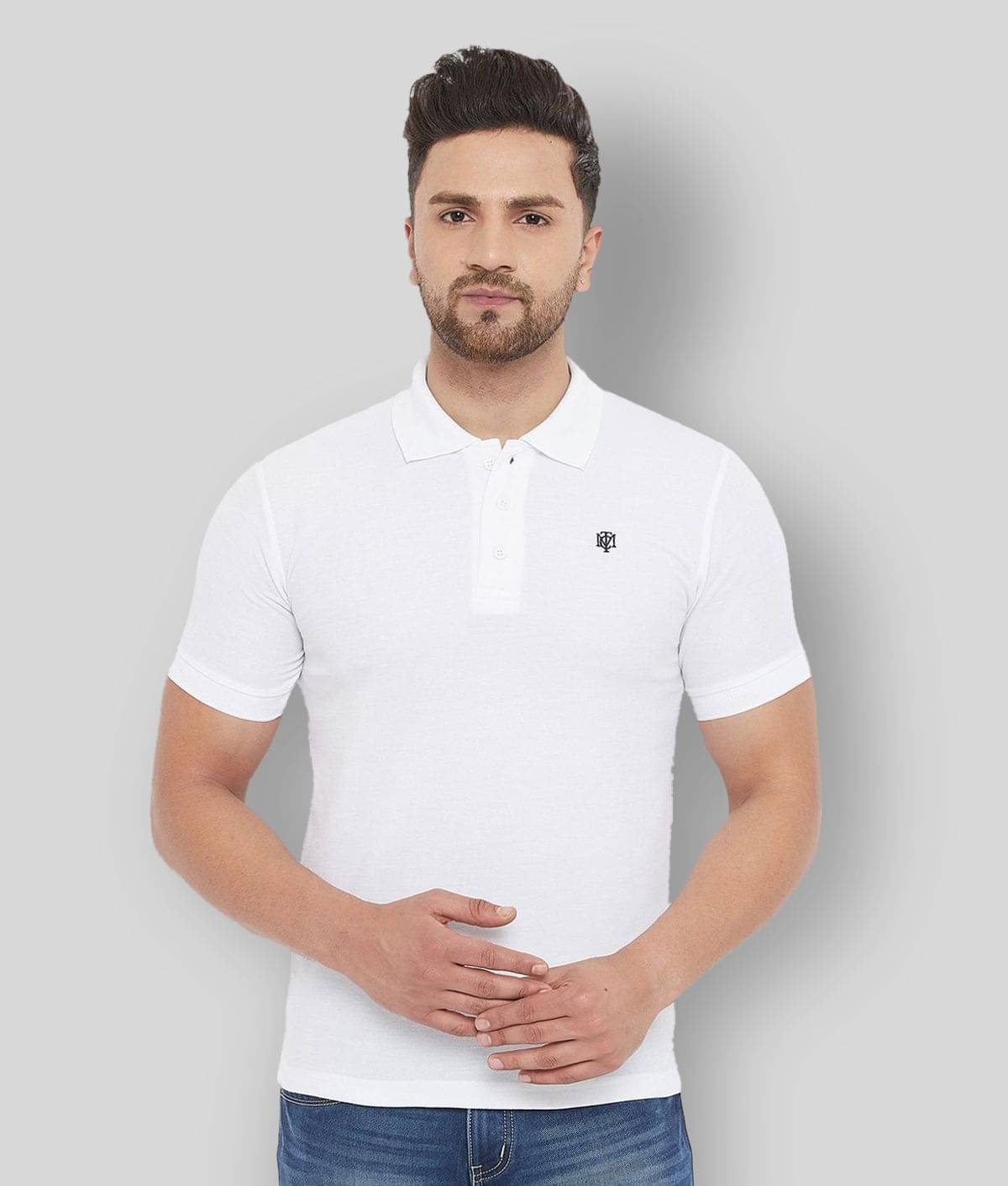 The Million Club Pack of 1 Polyester Regular Fit Solid Half Sleeves Men's Polo T Shirt ( White ) The Million Club Pack of 1 Polyester Regular Fit Solid Half Sleeves Men's Polo T Shirt ( White )