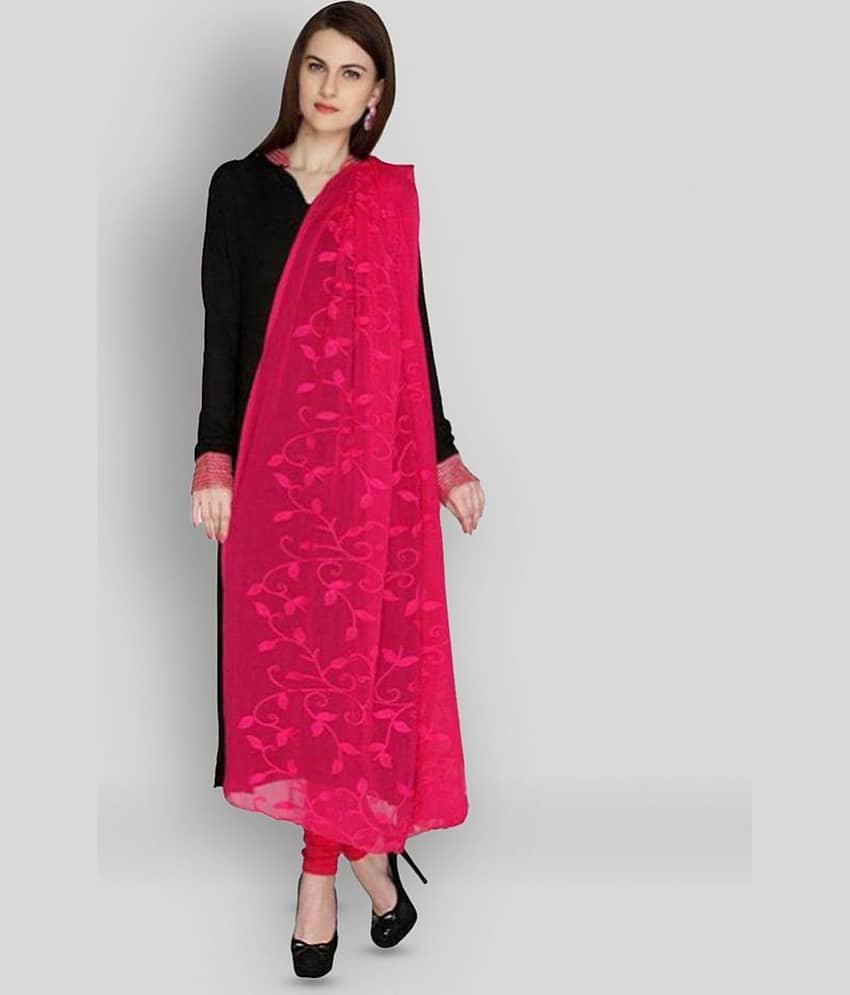 Apratim Pink Chiffon Dupatta - Dupattas & Shawls | Buy online on ZillyBuy