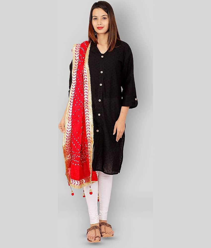 Apratim Red Art Silk Bandhej Dupatta - Single - Dupattas & Shawls | Buy online on ZillyBuy