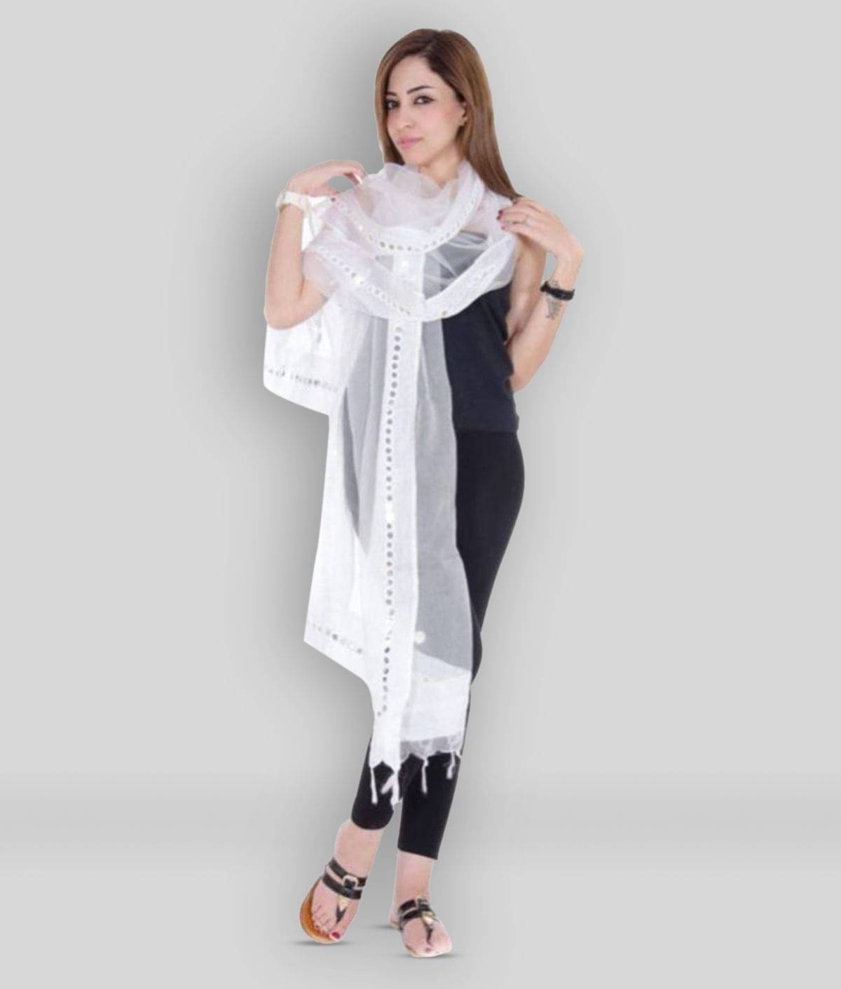 Apratim White Tissue Dupatta Apratim White Tissue Dupatta