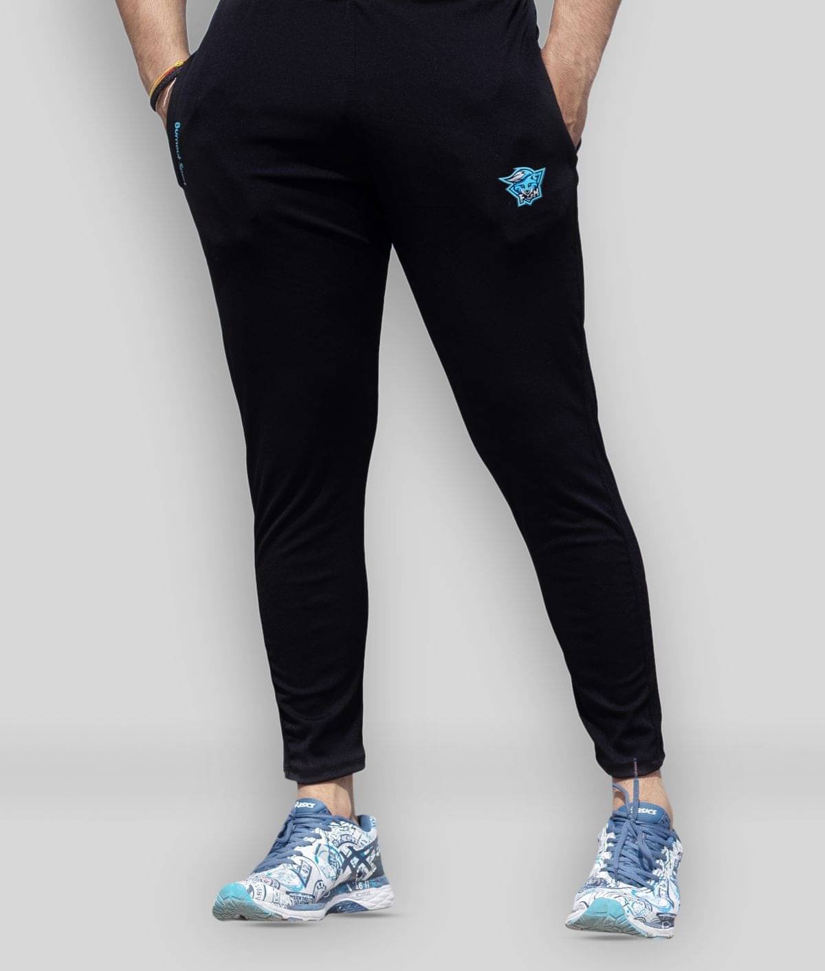 BURNOUT SPORT - Black Polyester Blend Men's Trackpants ( Pack of 1 ) BURNOUT SPORT - Black Polyester Blend Men's Trackpants ( Pack of 1 )