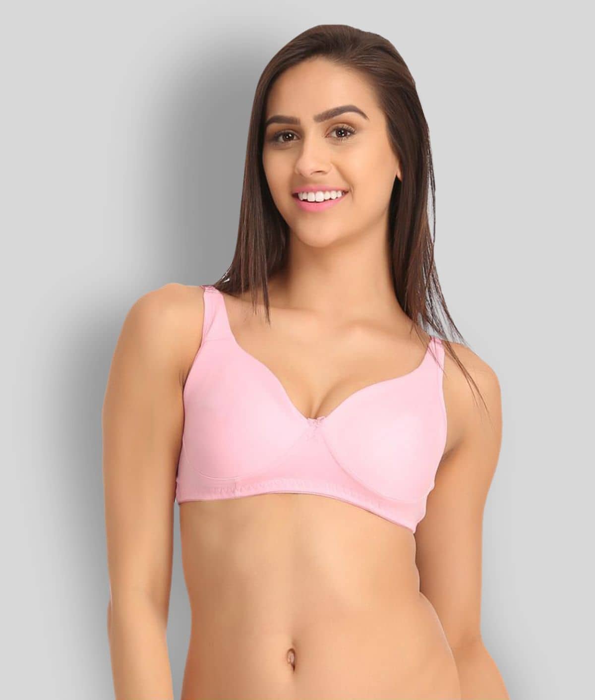 Clovia Cotton Lightly Padded Women's Everyday Bra ( Pink )