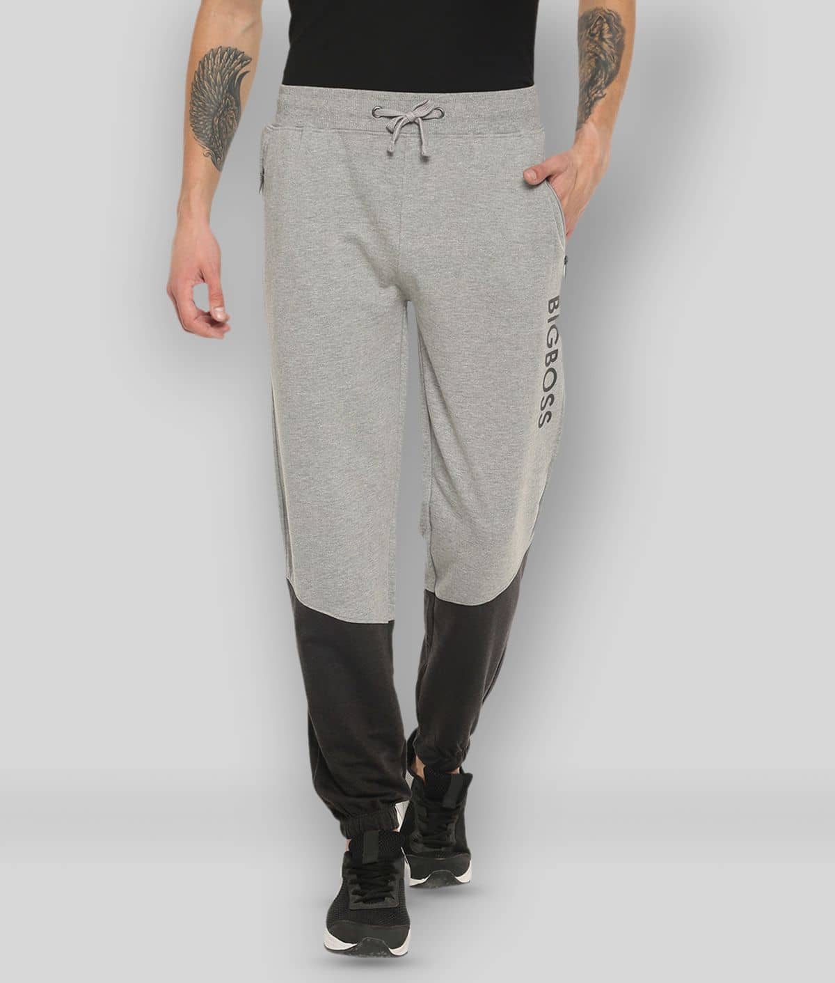 Dollar - Light Grey 100% Cotton Men's Trackpants ( Pack of 1 ) - Track Pants | Buy online on ZillyBuy