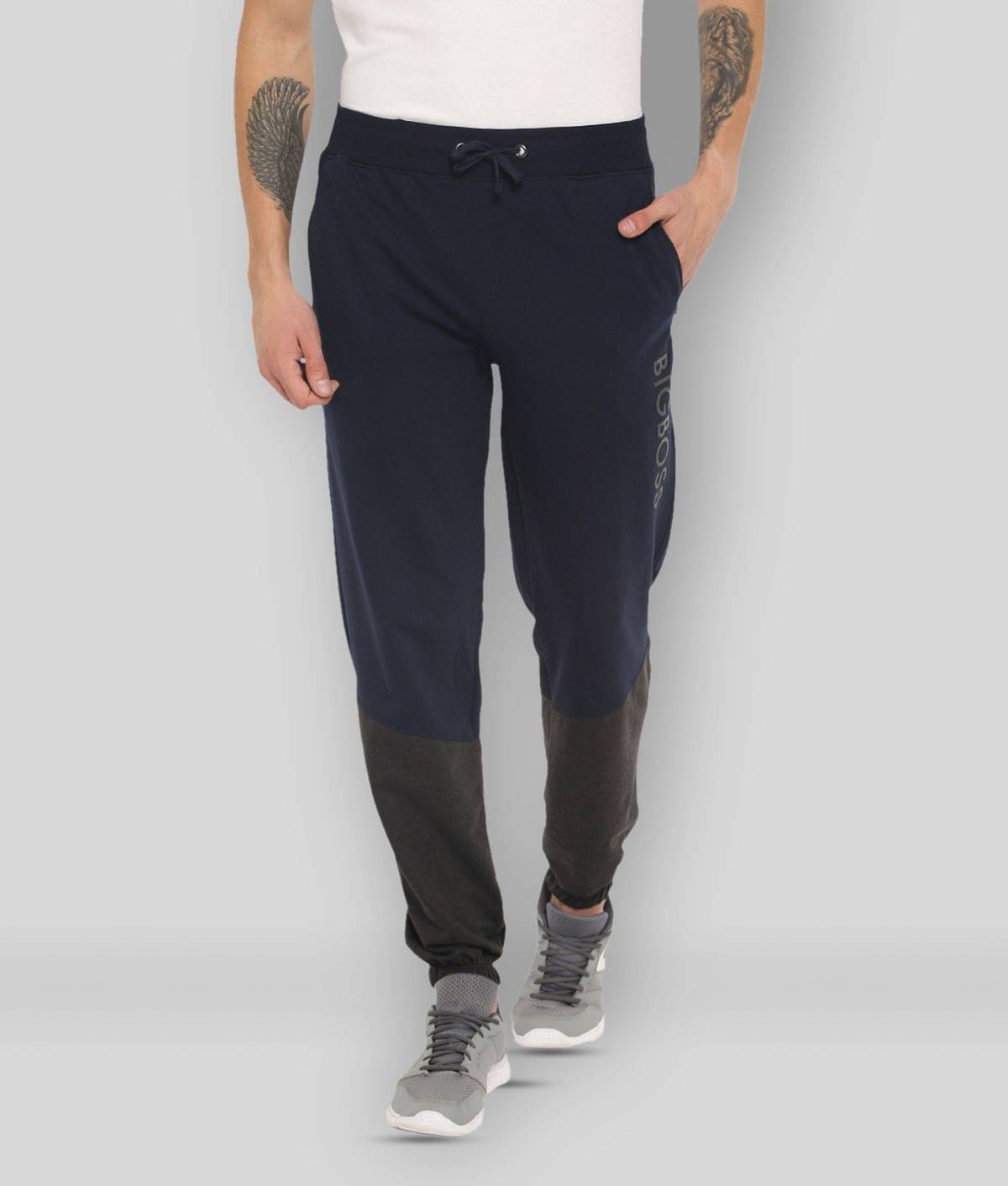 Dollar - Navy Blue 100% Cotton Men's Trackpants ( Pack of 1 )     			Dollar - Navy Blue 100% Cotton Men's Trackpants ( Pack of 1 )
