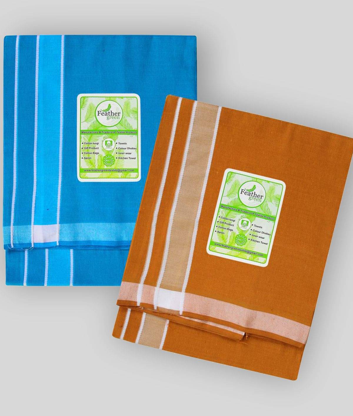     			Feather Green Multi Dhoti