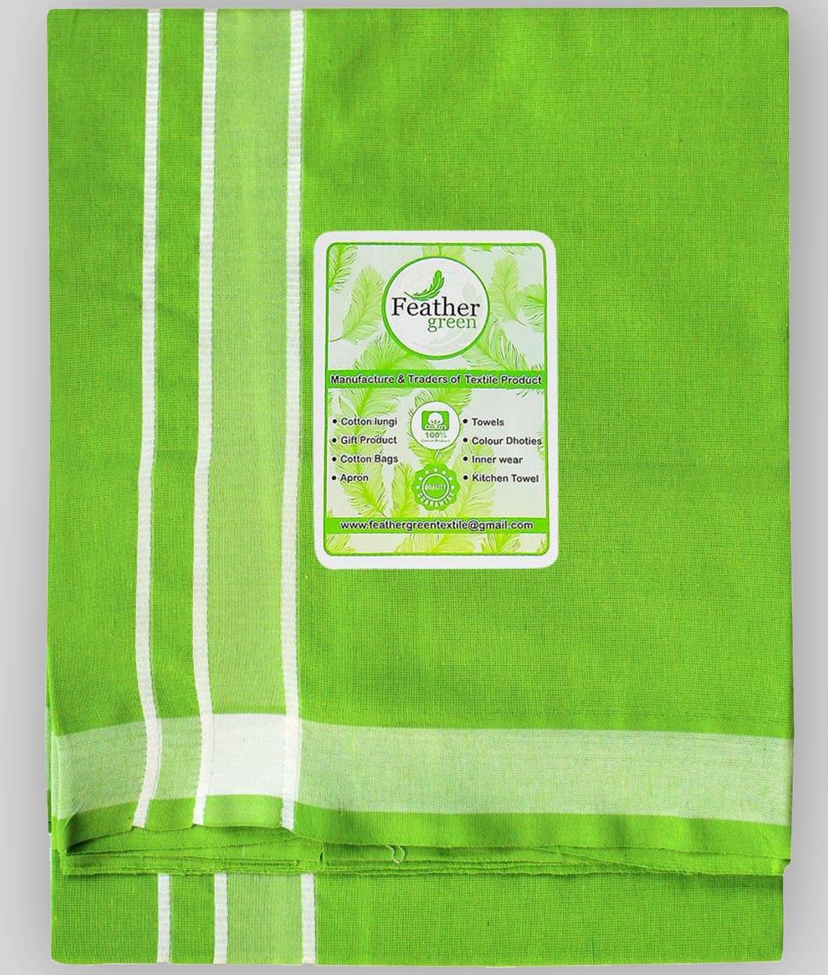     			Feather Green Multi Dhoti
