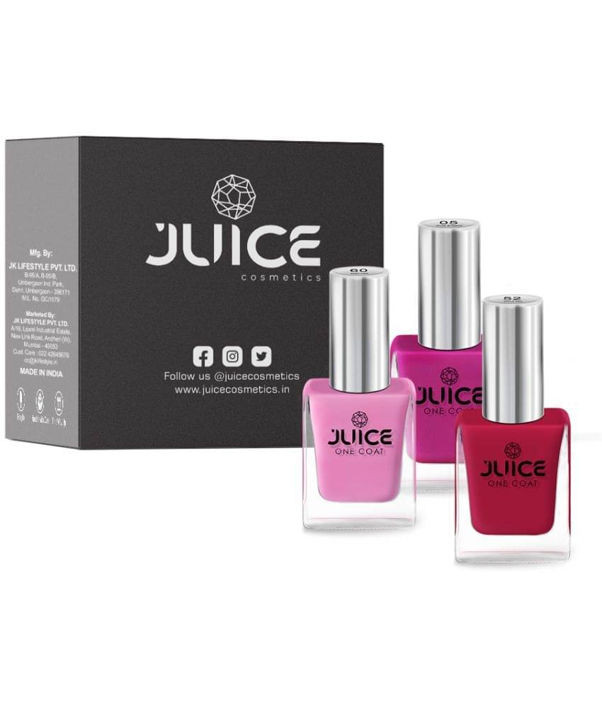     			Juice - Multi Glossy Nail Polish ( Pack of 3 )