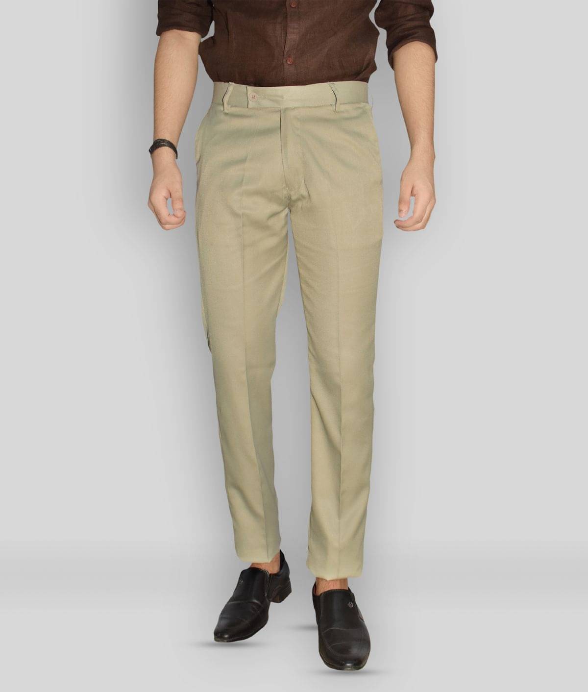     			Kundan - Cream Polycotton Slim - Fit Men's Formal Pants ( Pack of 1 )