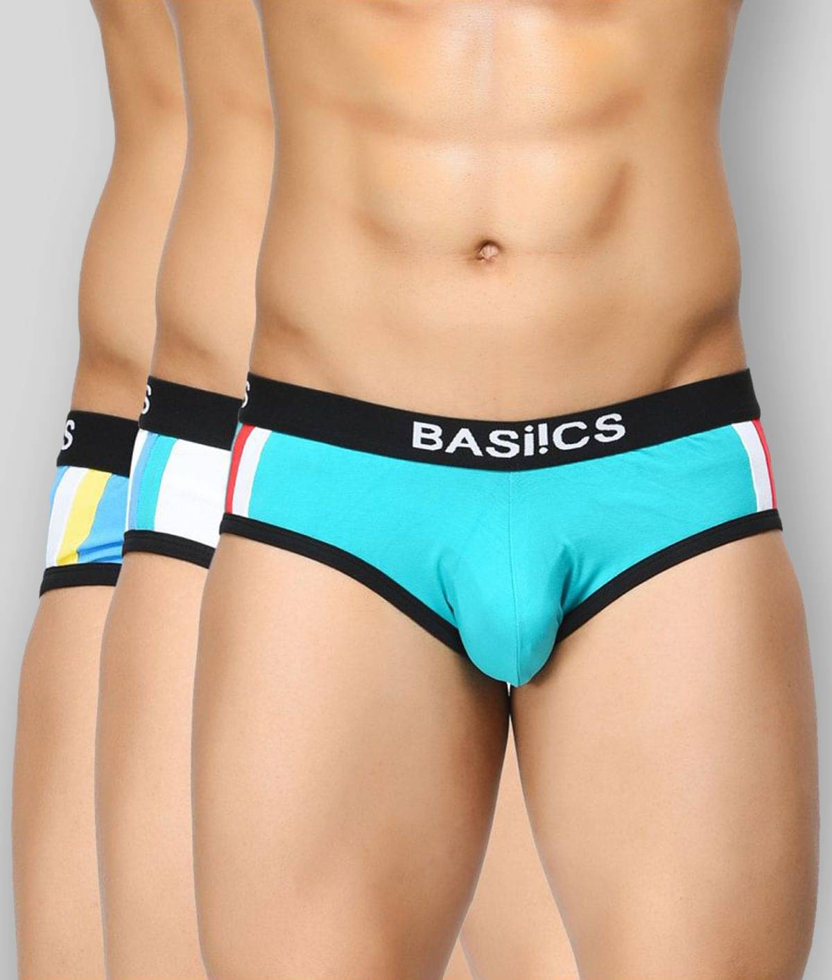 BASIICS By La Intimo Pack of 1 Cotton Briefs For Men's ( Light Blue ) BASIICS By La Intimo Pack of 1 Cotton Briefs For Men's ( Light Blue )
