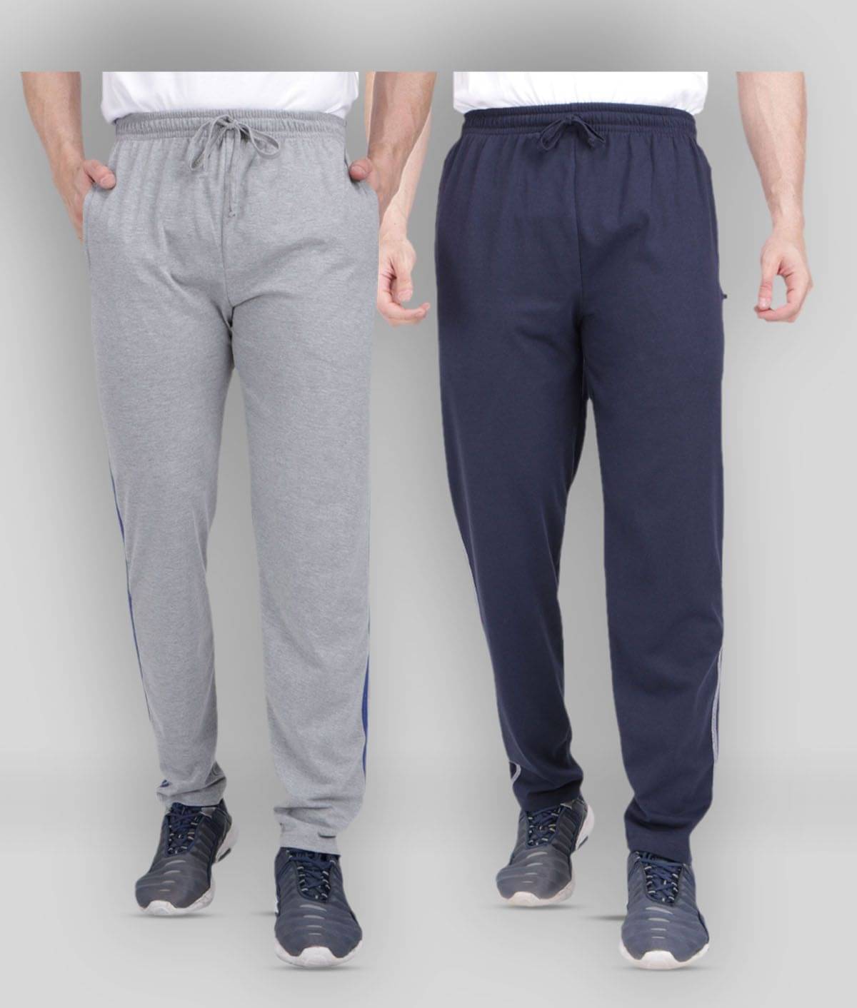 Neo Garments - Multi Cotton Men's Trackpants ( Pack of 2 ) Neo Garments - Multi Cotton Men's Trackpants ( Pack of 2 )