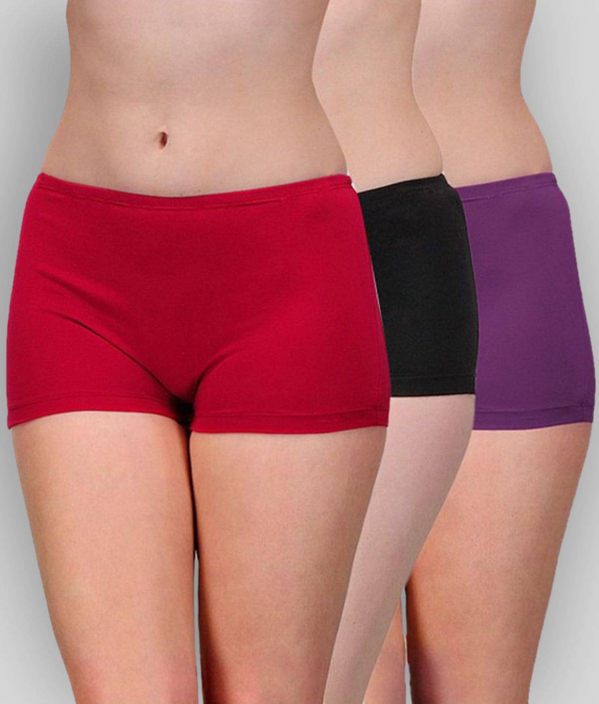 Softskin Pack of 3 Cotton Solid Women's Briefs ( Multi Color ) Softskin Pack of 3 Cotton Solid Women's Briefs ( Multi Color )