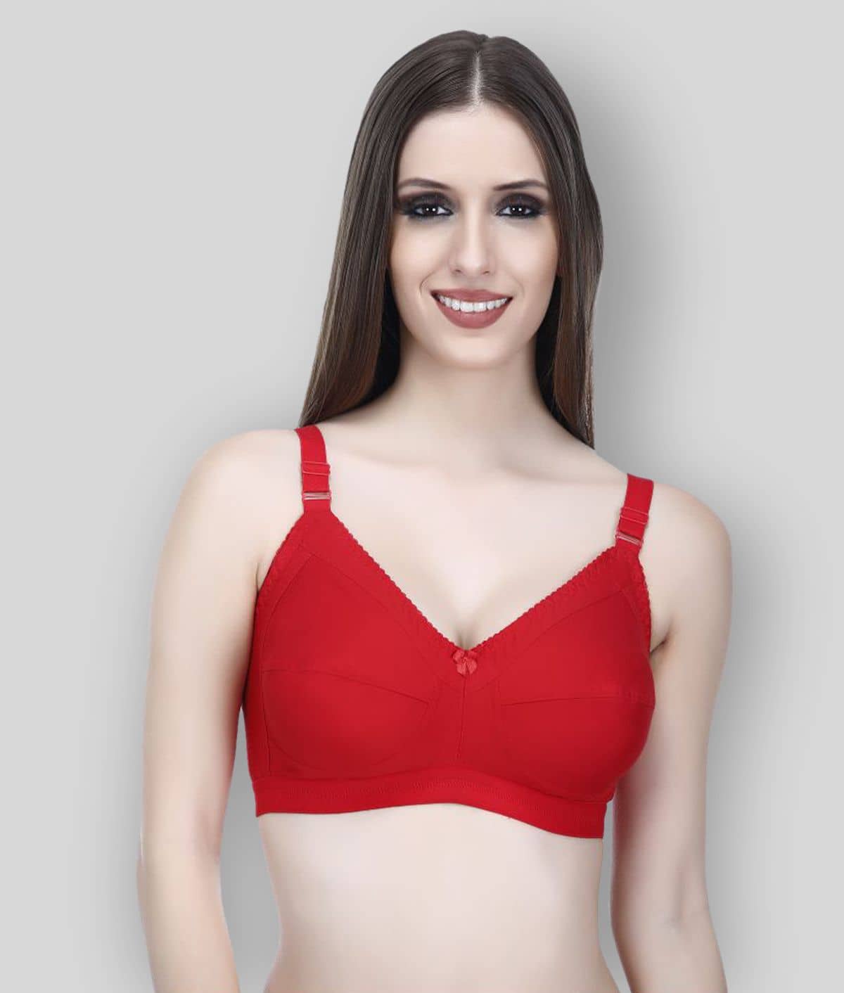 Viral Girl Cotton Non Padded Women's T-Shirt Bra ( Red )