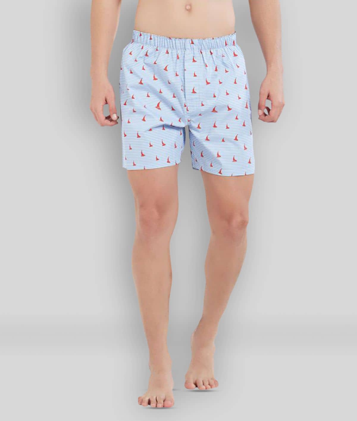 XYXX Pack of 3 Cotton Boxers For Men's ( Light Blue )