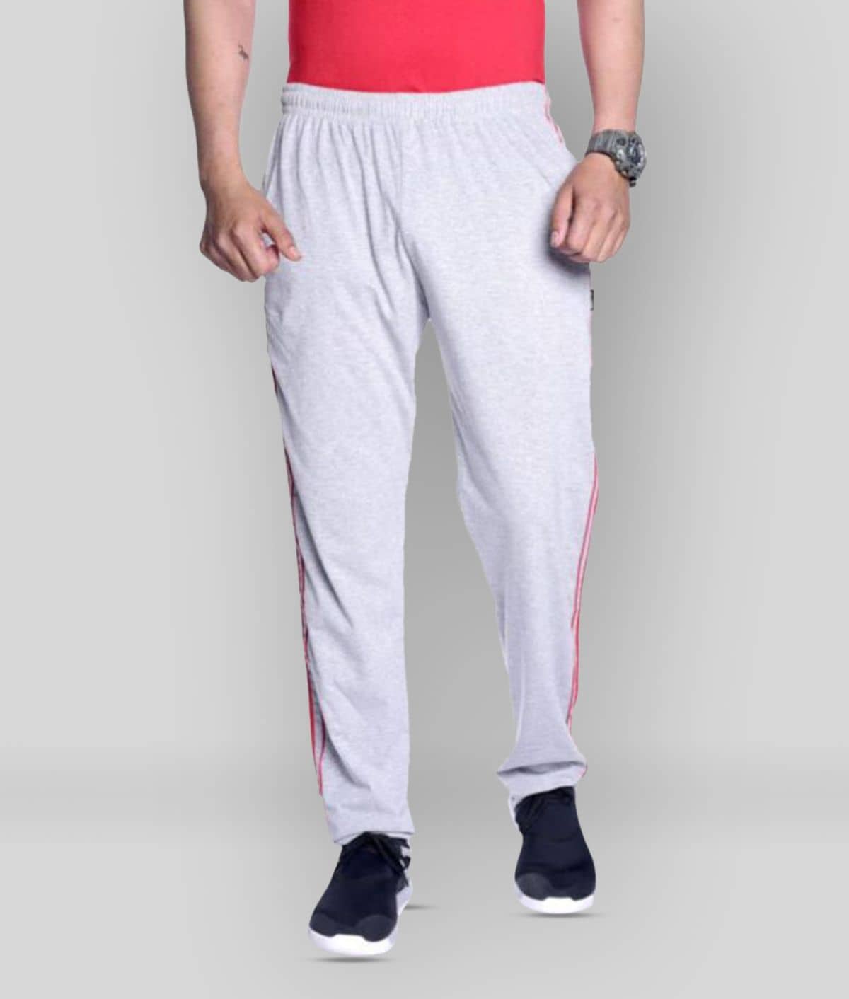 Zeffit - Grey Melange Cotton Men's Trackpants ( Pack of 1 ) - Track Pants | Buy online on ZillyBuy