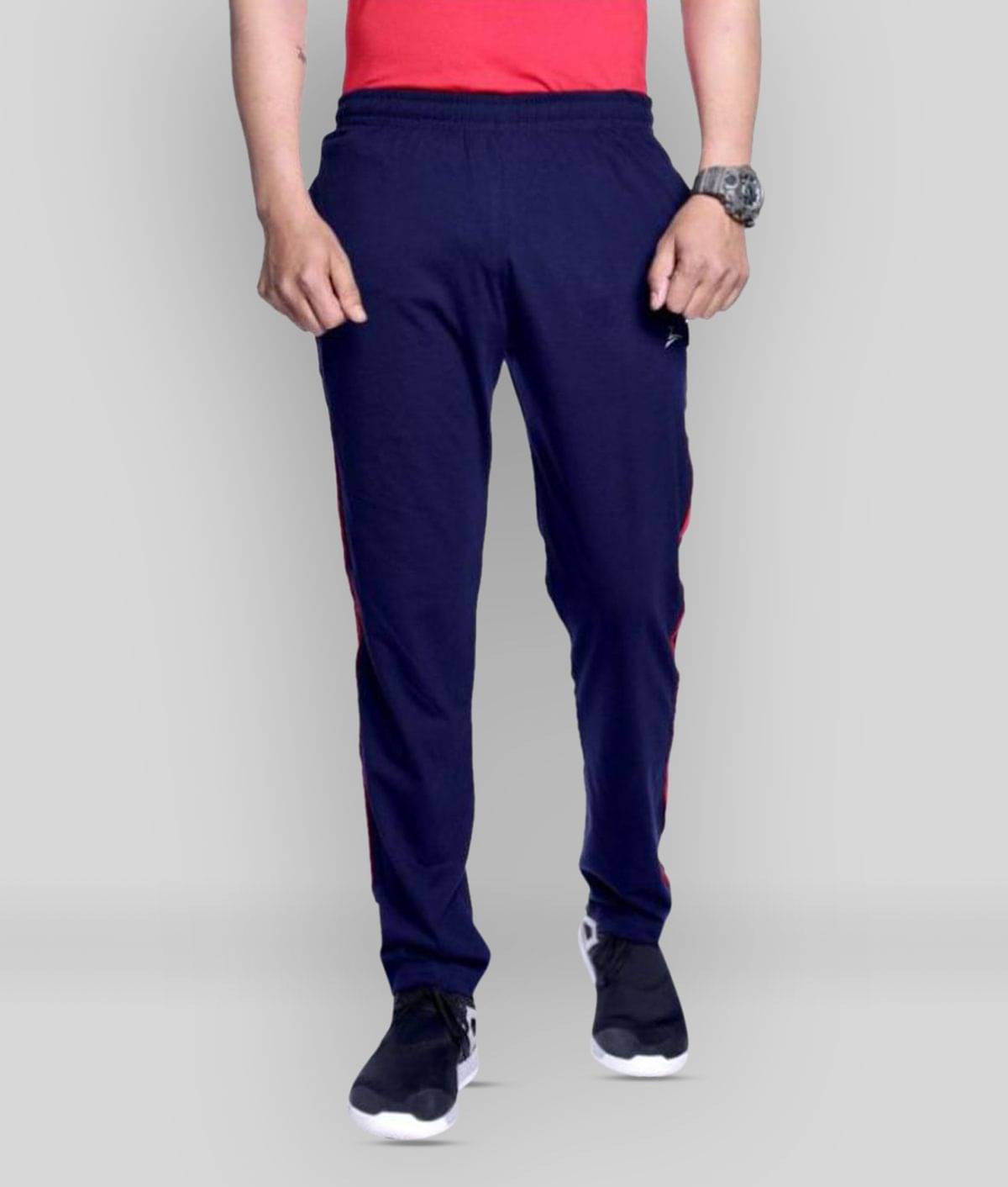     			Zeffit - Navy Blue Cotton Men's Trackpants ( Pack of 1 )