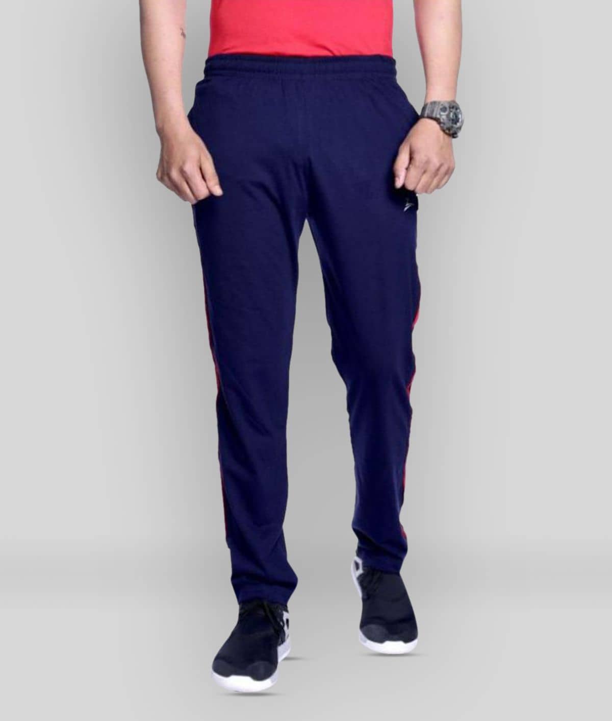 Zeffit - Navy Blue Cotton Men's Trackpants ( Pack of 1 ) - Track Pants | Buy online on ZillyBuy