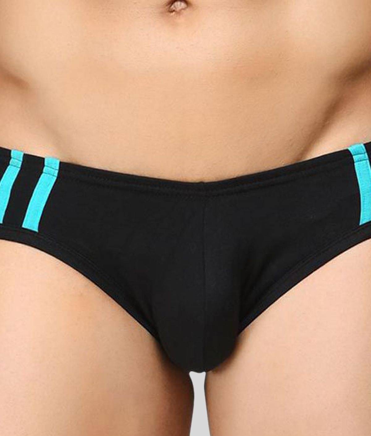 BASIICS By La Intimo Pack of 1 Cotton Briefs For Men's ( Black ) BASIICS By La Intimo Pack of 1 Cotton Briefs For Men's ( Black )