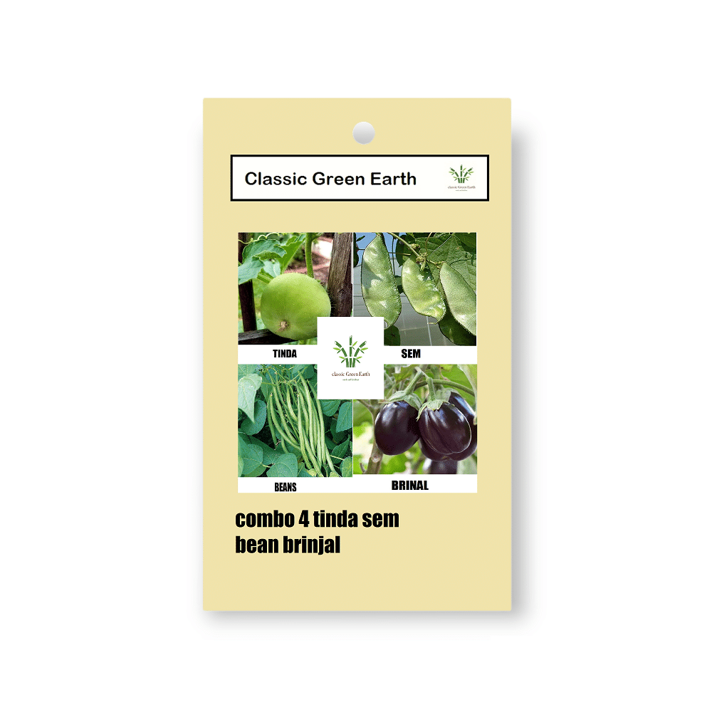     			CLASSIC GREEN EARTH - Vegetable Seeds ( COMBO OF TINDA SEM BEENS BINJAL 50 SEEDS )