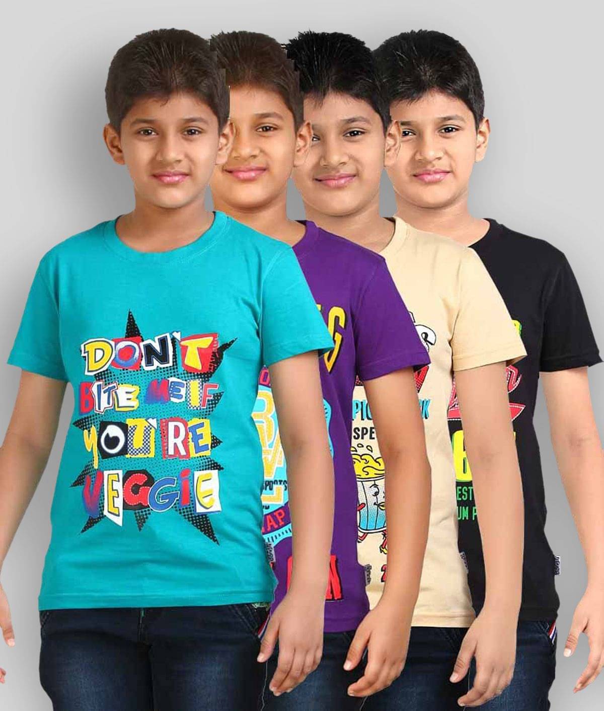     			Dongli Pack of 1 Boys Cotton T-Shirt ( Multicolor )