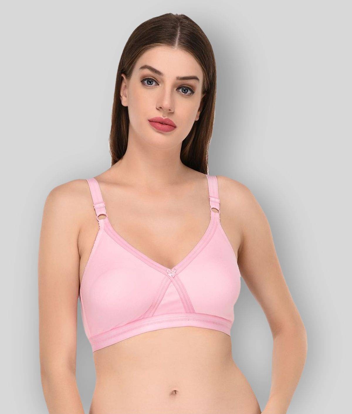 Elina Cotton Non Padded Women's T-Shirt Bra ( Pink )     			Elina Cotton Non Padded Women's T-Shirt Bra ( Pink )