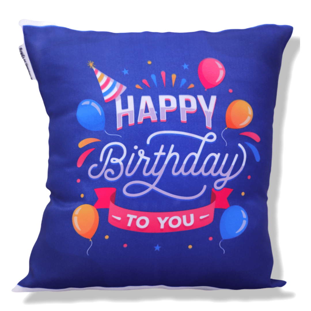 Ros - Blue Polyester Gifting Printed Cushion Ros - Blue Polyester Gifting Printed Cushion