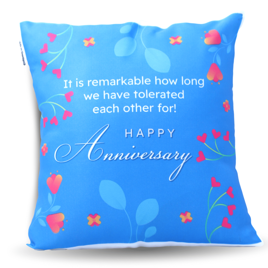 Ros - Blue Polyester Gifting Quotes Cushion Ros - Blue Polyester Gifting Quotes Cushion