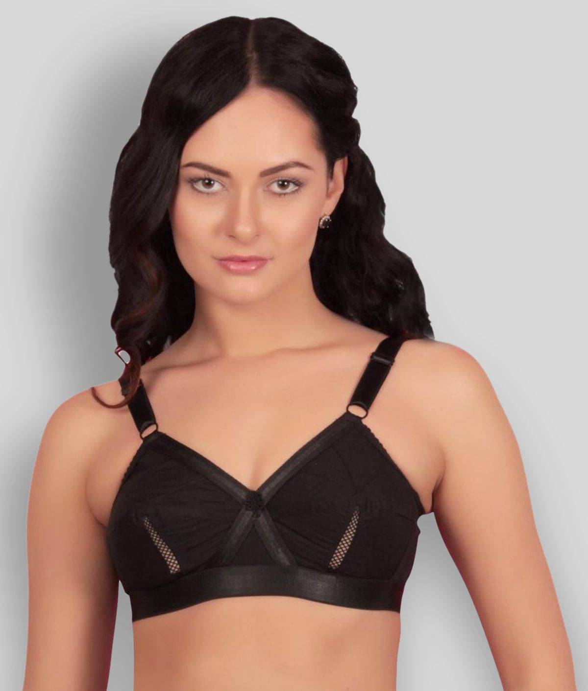     			Sona - Black Cotton Non Padded Women's Everyday Bra ( Pack of 1 )