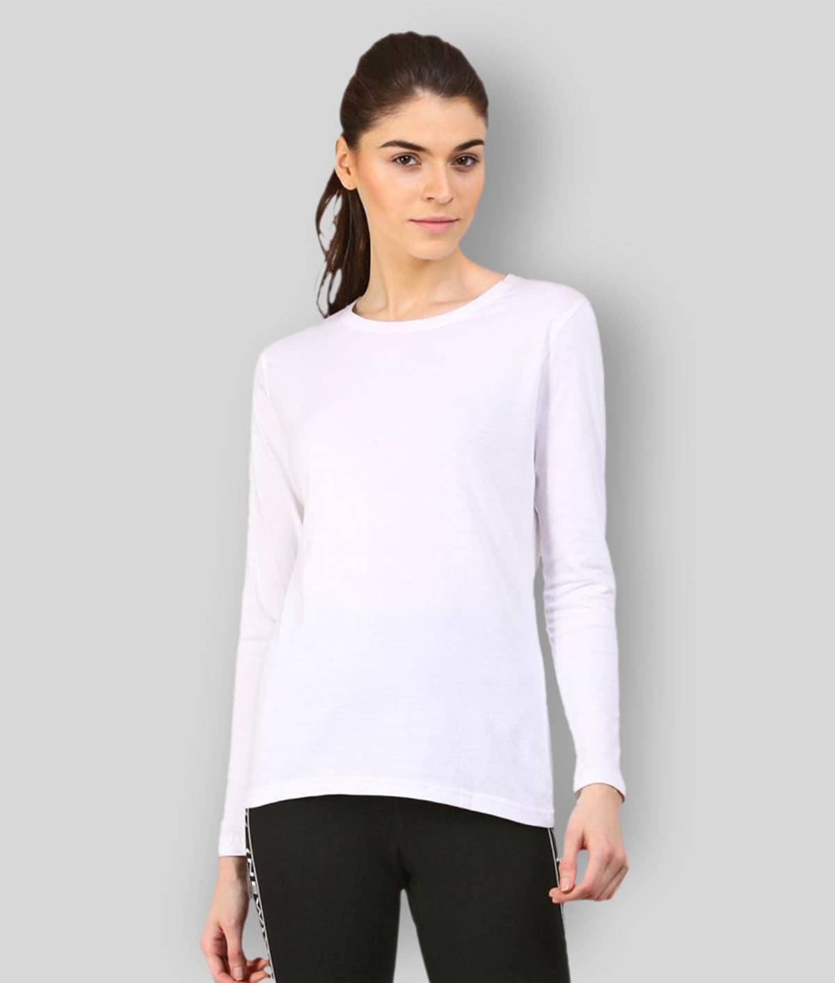     			Ap'pulse Women's Cotton Regular Top ( White )