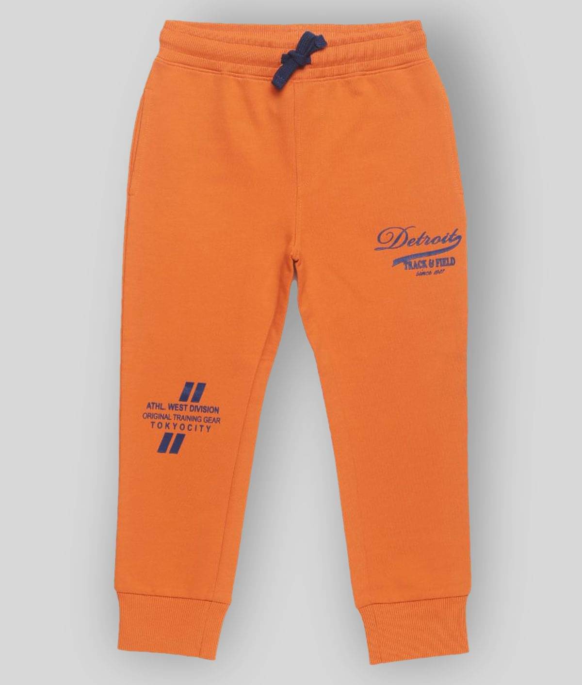     			PLUM TREE Pack of 1 Boys Cotton Trackpant ( Orange )