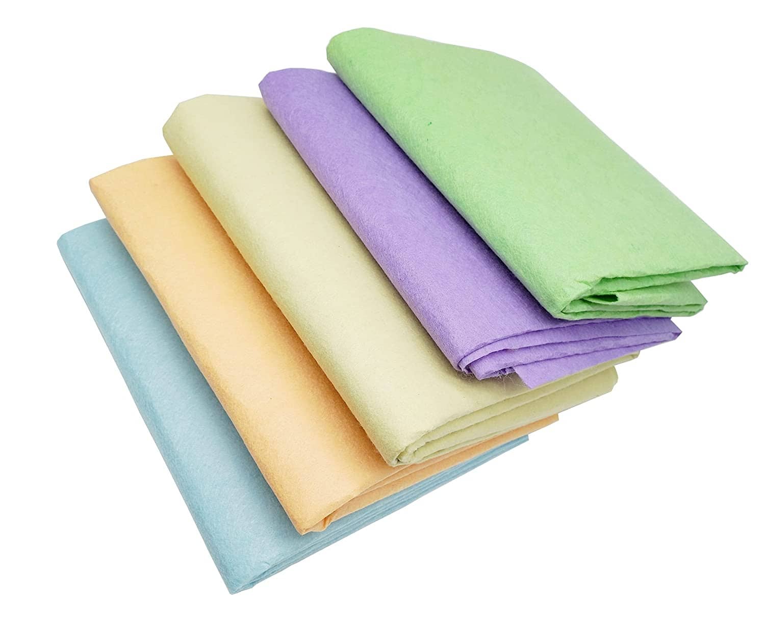 PRANSUNITA Pastel Shades Felt Fabric Sheets Stiff (Hard) Size 22” X 18 Inch – 5 Different Colors – for Kids School DIY Crafts Patchwork Embroidery Sewing Crafting Project- 5 pcs - Stationery | Buy online on ZillyBuy