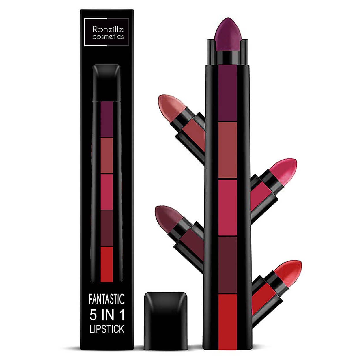 Ronzille Fantastic 5in1 lipstick Shade-C(Pack of 1)