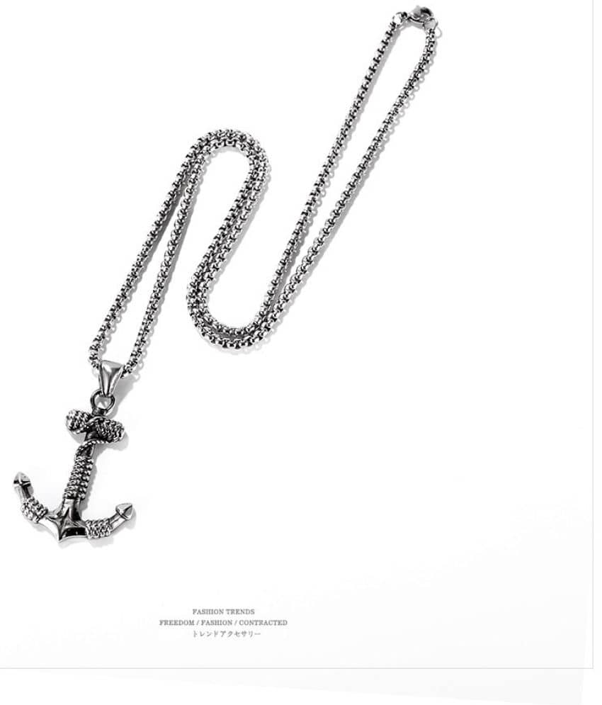 FASHION FRILL - Silver Plated Chain with Pendant ( Pack of 1 )
