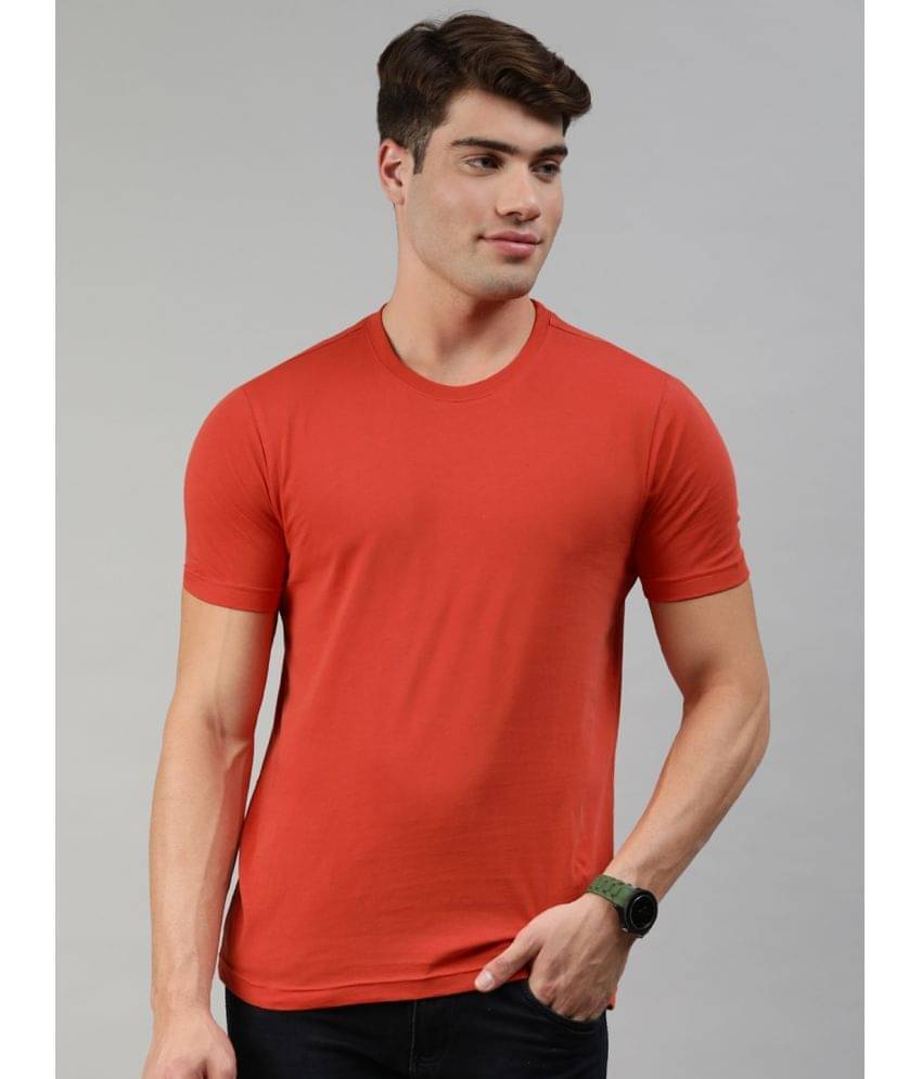 Huetrap Pack of 1 Cotton Regular Fit Men's T-Shirt ( Orange ) Huetrap Pack of 1 Cotton Regular Fit Men's T-Shirt ( Orange )