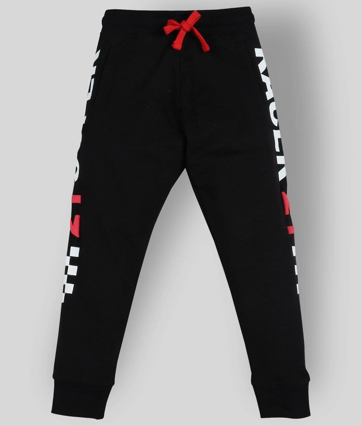     			PLUM TREE Pack of 1 Boys Cotton Trackpant ( Black )