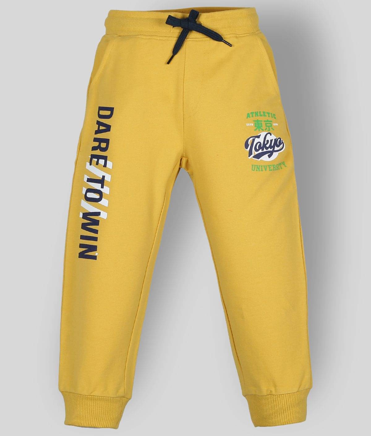    			PLUM TREE Pack of 1 Boys Cotton Trackpant ( Yellow )