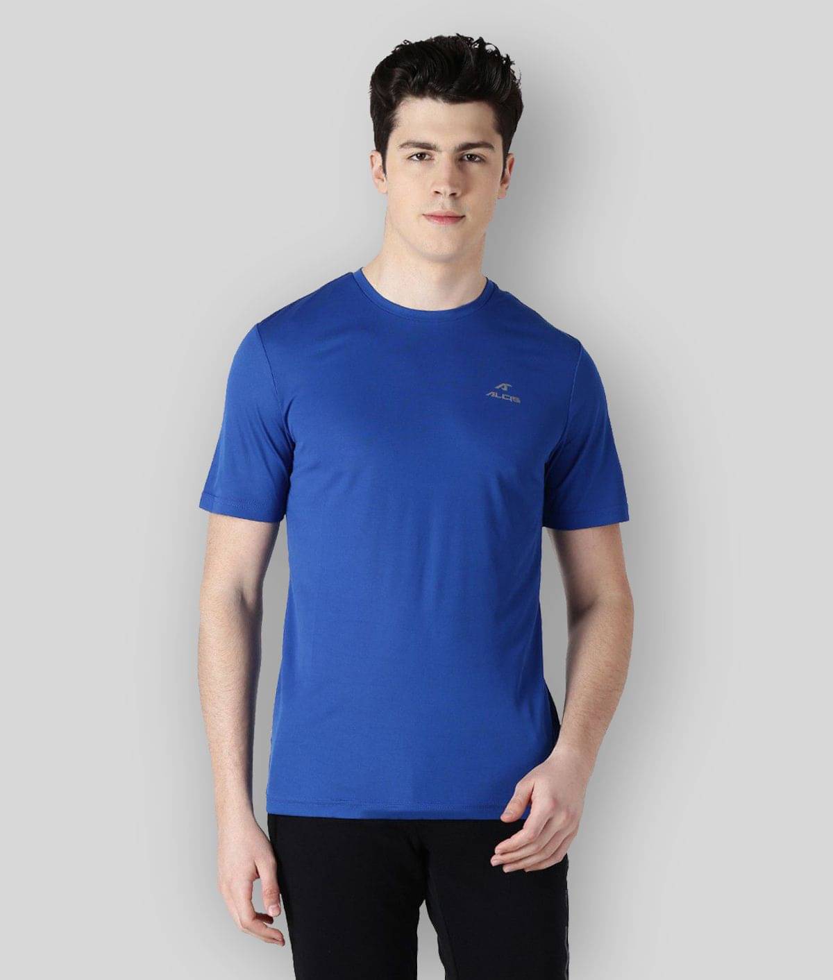 Alcis - Blue Polyester Regular Fit Men's Sports T-Shirt ( Pack of 1 ) Alcis - Blue Polyester Regular Fit Men's Sports T-Shirt ( Pack of 1 )