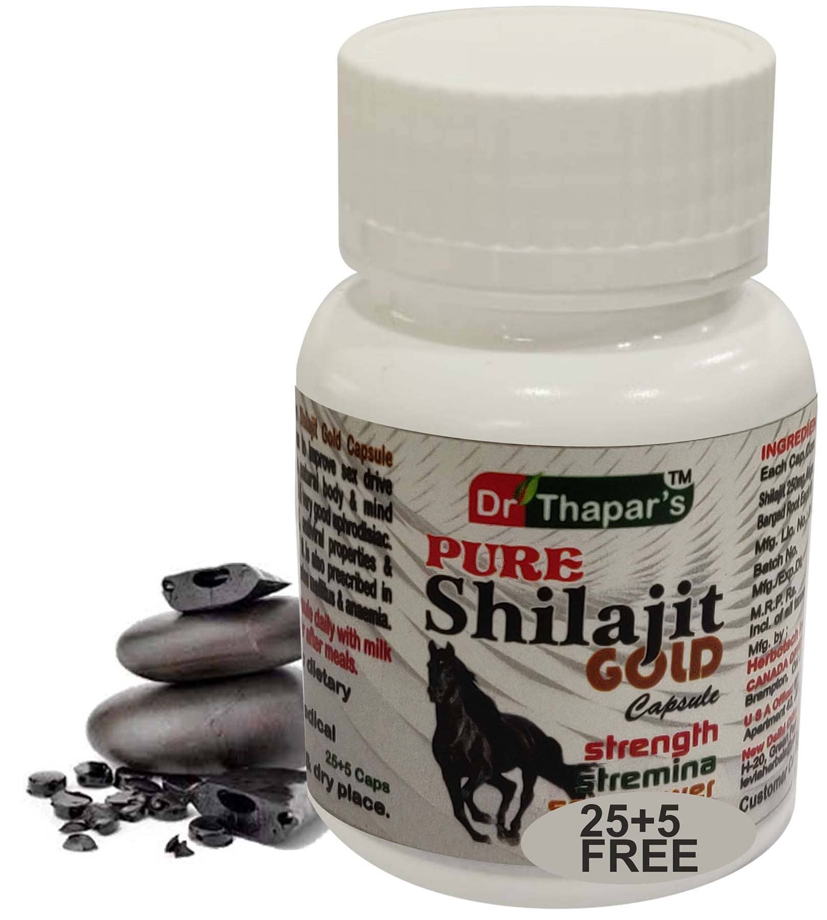 Dr. Thapar'S Pure Shilagold Capsule 25+5 Free