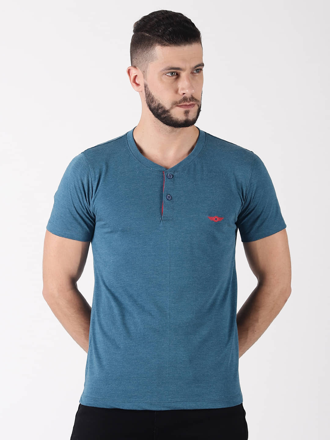 Force NXT Pack of 1 Cotton Regular Fit Men's T-Shirt ( Green )