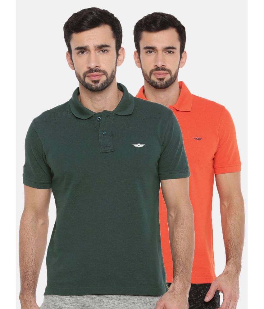 Force NXT - Multicolor Cotton Regular Fit Men's Polo T Shirt ( Pack of 2 ) Force NXT - Multicolor Cotton Regular Fit Men's Polo T Shirt ( Pack of 2 )