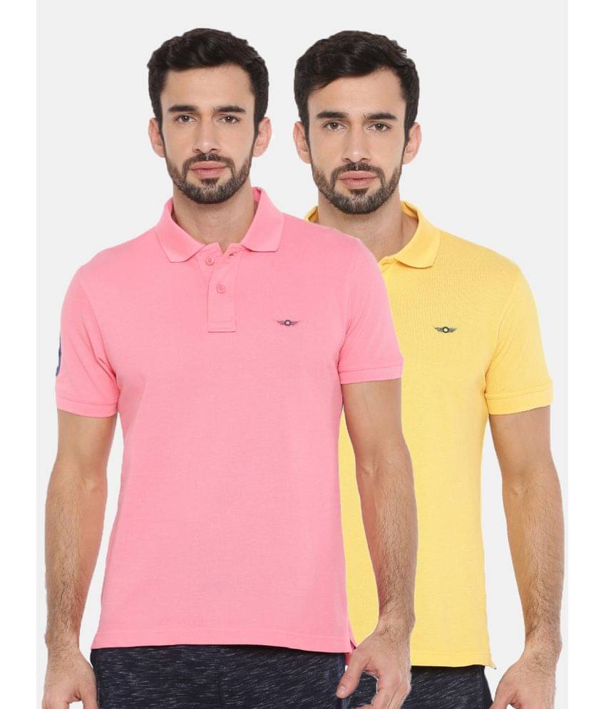 Force NXT - Multicolor Cotton Regular Fit Men's Polo T Shirt ( Pack of 2 ) Force NXT - Multicolor Cotton Regular Fit Men's Polo T Shirt ( Pack of 2 )