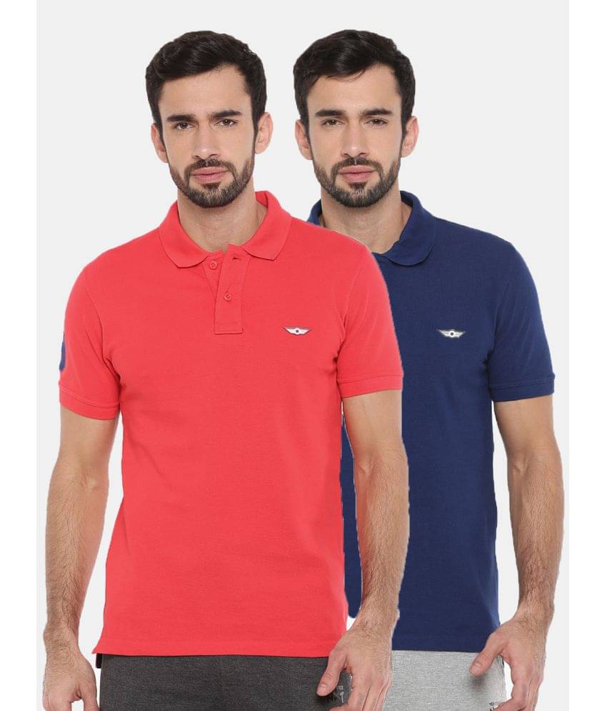     			Force NXT - Multicolor Cotton Regular Fit Men's Polo T Shirt ( Pack of 2 )