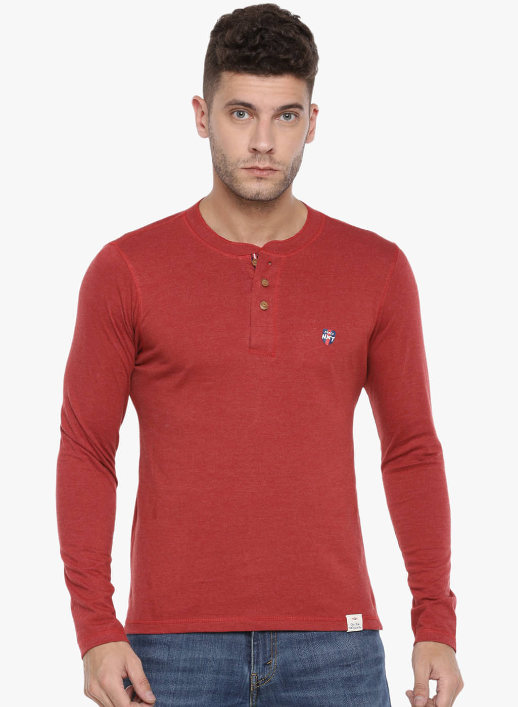     			Force NXT - Red Cotton Regular Fit Men's T-Shirt ( Pack of 1 )