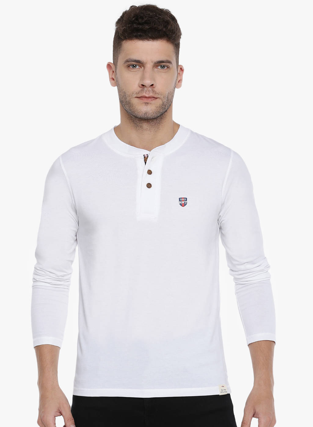 Force NXT - White Cotton Regular Fit Men's T-Shirt ( Pack of 1 )     			Force NXT - White Cotton Regular Fit Men's T-Shirt ( Pack of 1 )