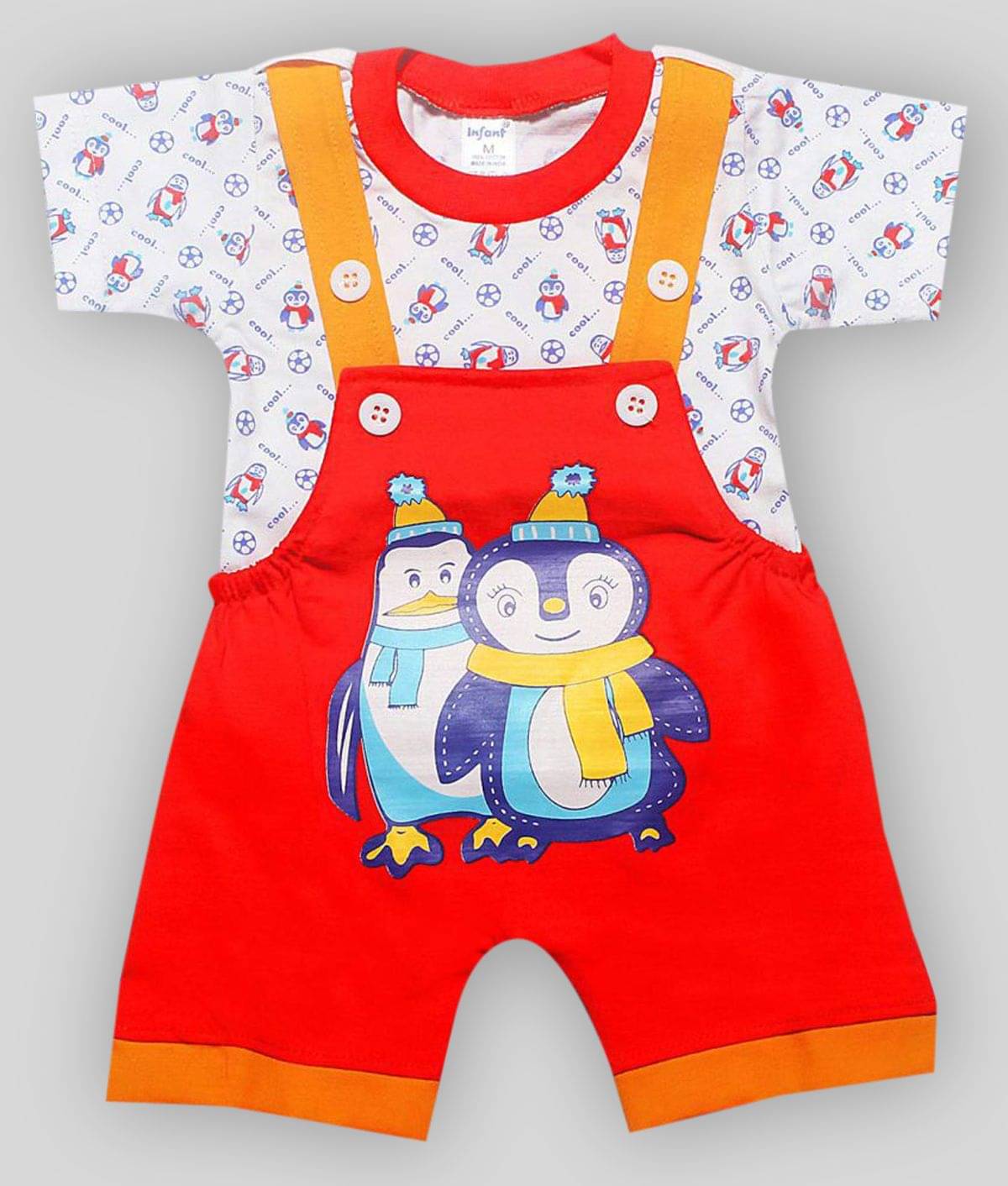     			INFANT Pack of 1 Unisex for Baby Cotton Bodysuit ( Multi Color )