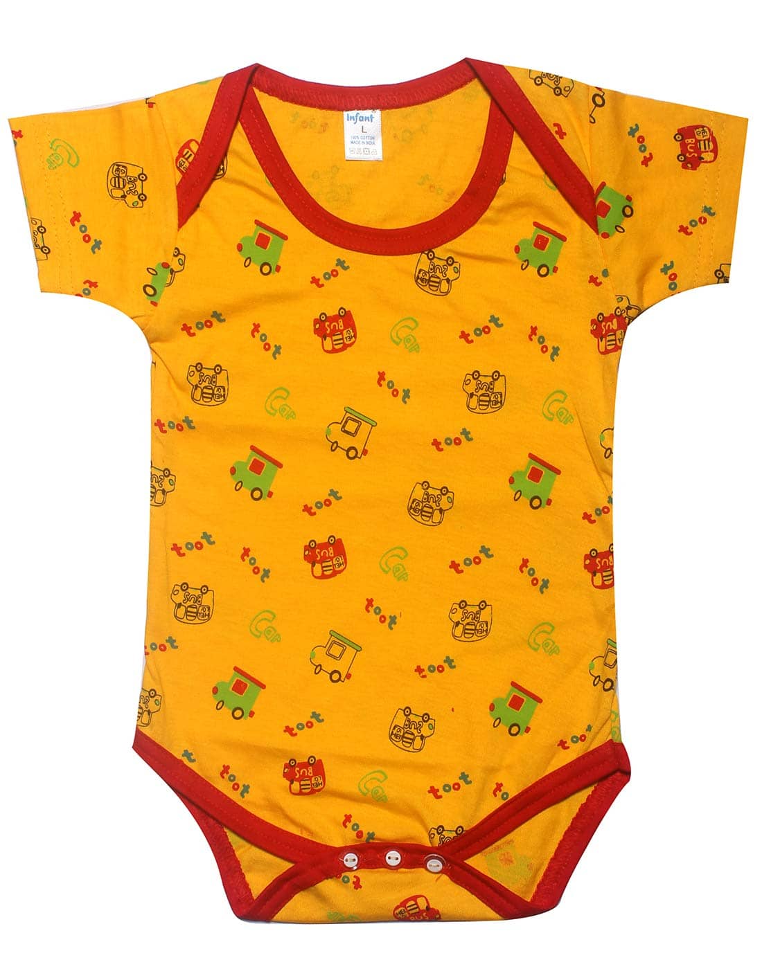 INFANT Pack of 1 Unisex for Baby Cotton Bodysuit ( Red )
