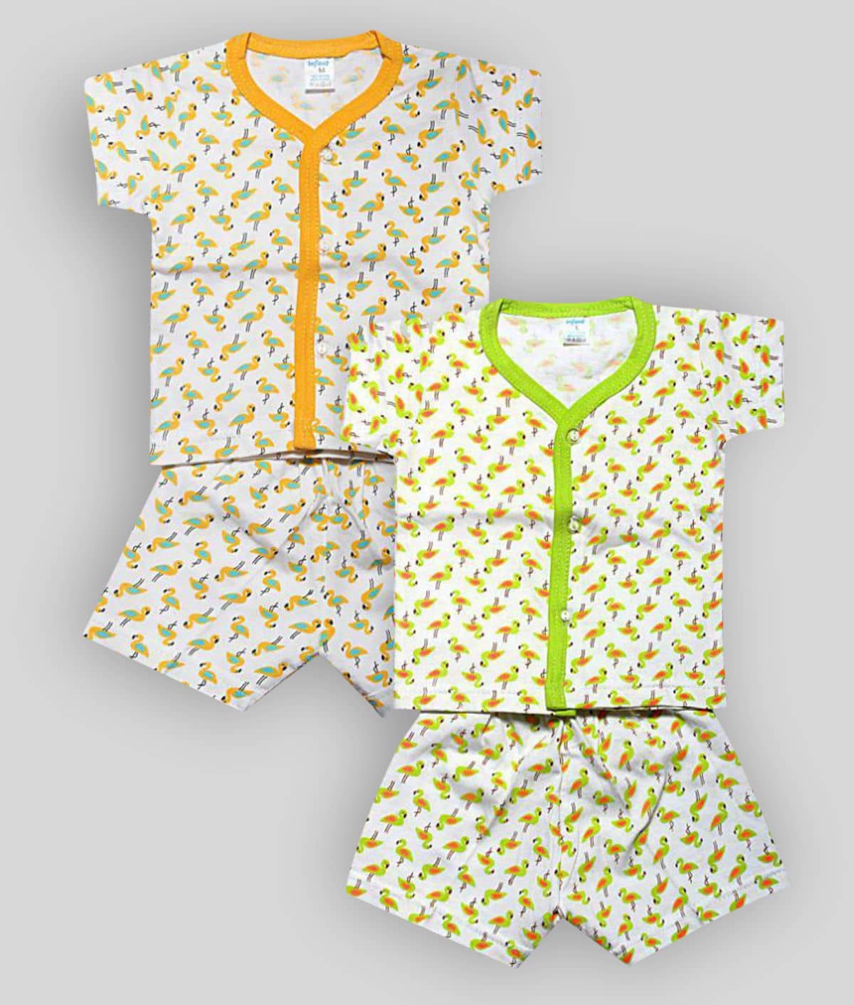 INFANT Pack of 1 Baby Boys 100% Cotton T Shirts & Shorts ( Multi )