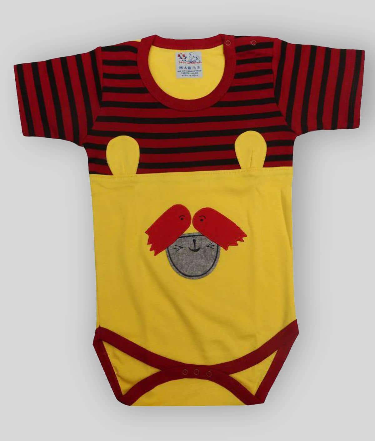 KABOOS Pack of 1 Baby Boys Cotton Blend Bodysuit ( Multicolor )